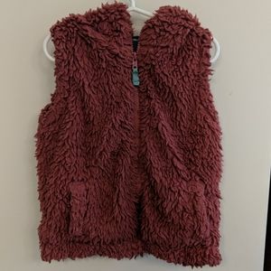Mini Boden Shaggy Hooded Vest